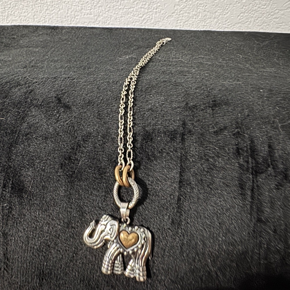 James Avery Charm Necklace with Retired Adorned Elephant Charm
